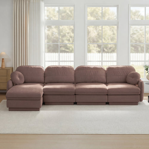 137" Oversize Chenille L-Shaped Sofa