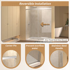 48" Width x 72" Height Single Sliding Shower Door