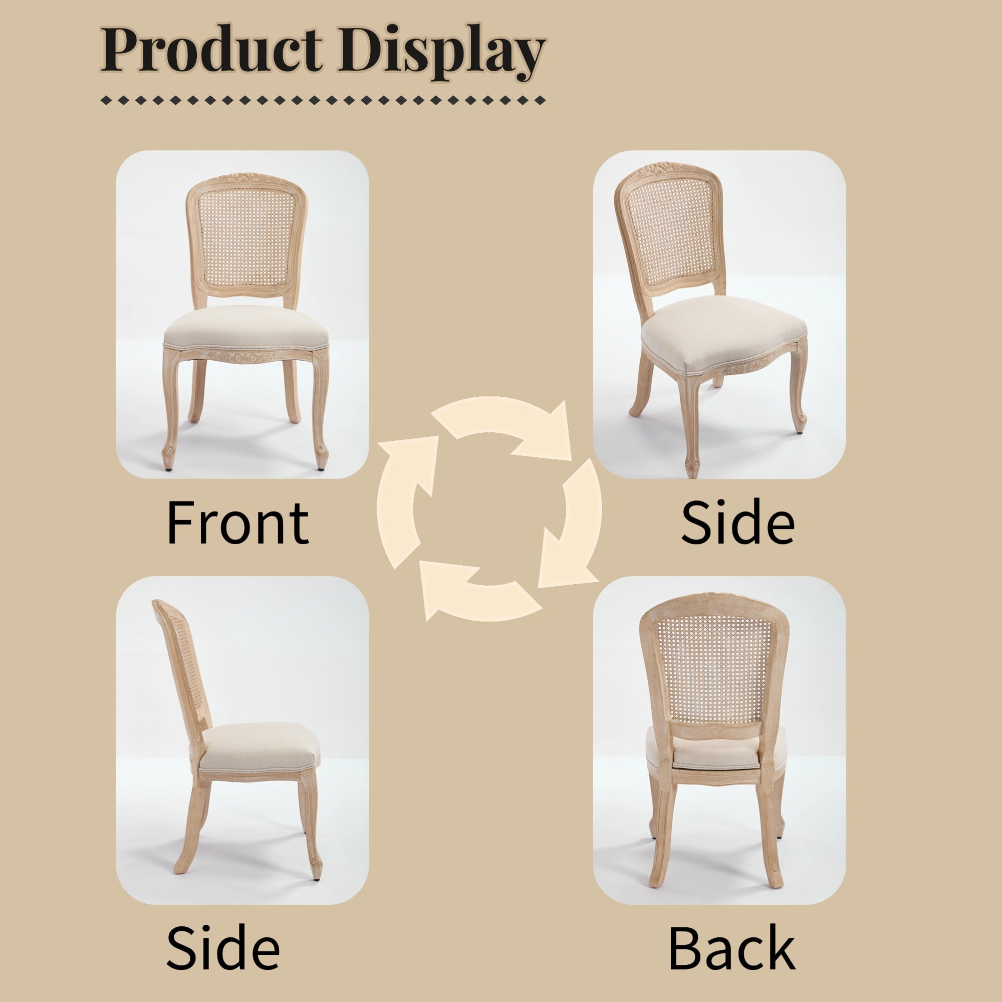 French Country Dining Chairs Set of 2