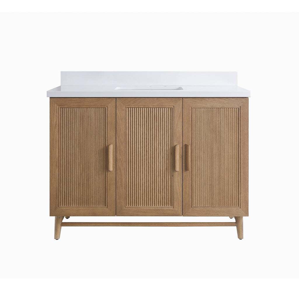 48'' Freestanding Single Sink Light Coffee Bathroom Vanity