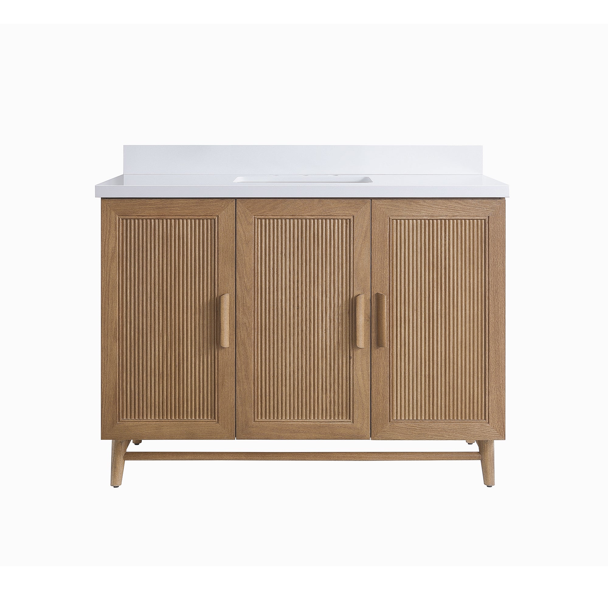 48'' Freestanding Single Sink Light Coffee Bathroom Vanity