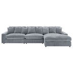 Cassidy Fog Upholstered Sectional Sofa