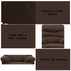 Arcadia Chocolate Microfiber Motion Glider Recliner