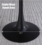 Modern Round Dining Table with Metal Base