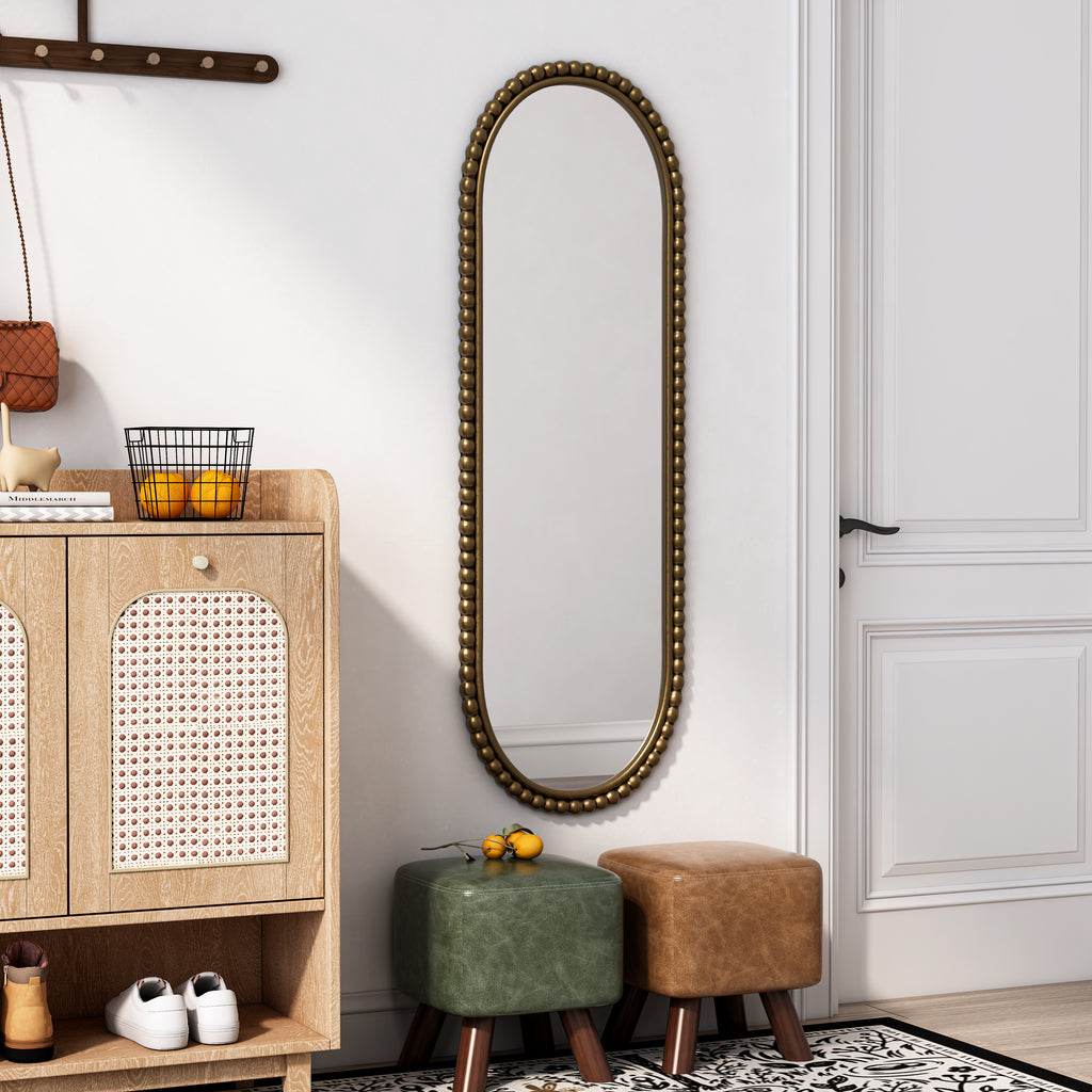 Iron Art Oval Retro Mirror, Antique Effect