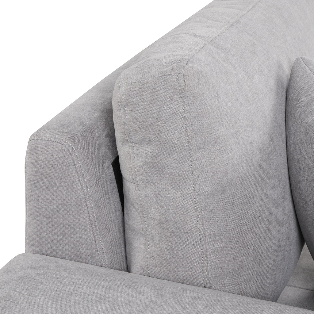 104.5" Pull Out Sleeper Sofa Reversible L-Shape Sectional Couch