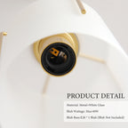 Gold Modern Pendant Light with Frosted Glass Shade