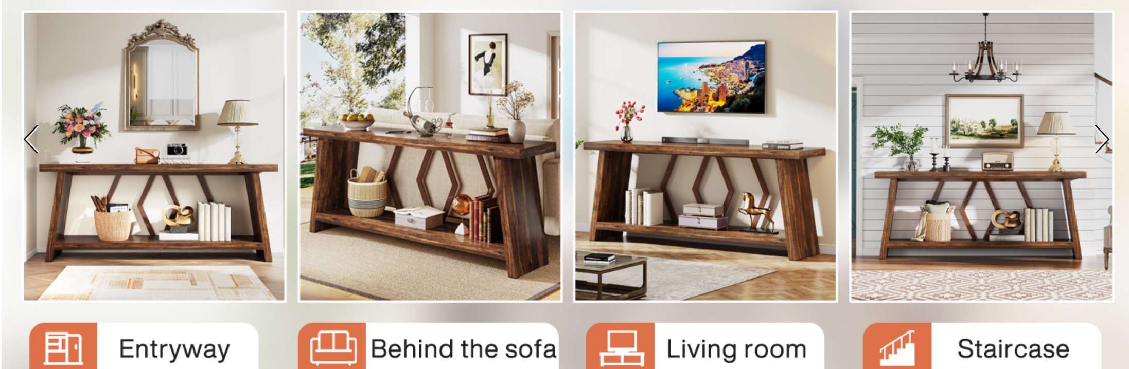 70.9" Extra Long Farmhouse Console Table