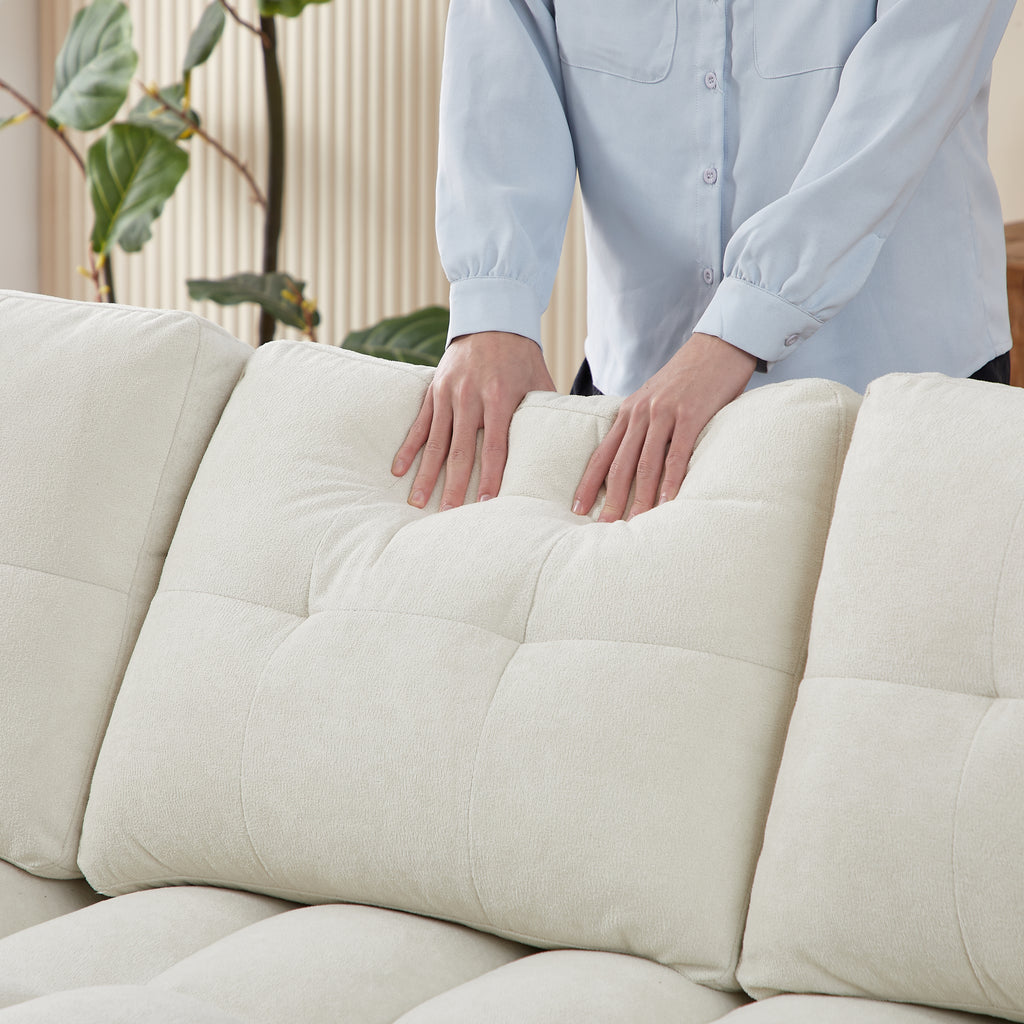 71.3" Reclining Sofa Bed with USB Ports – L-Shaped Sectional