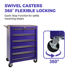 Rolling Metal Tool Chest with 5 Drawers