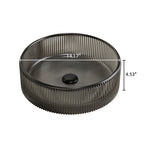 Sonny 14'' Bathroom Round Crystal Glass Sink