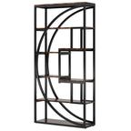 70.47" Height Industrial 5-Tier Rustic Bookcase