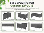 50" W x 49" H Outdoor Privacy Screen