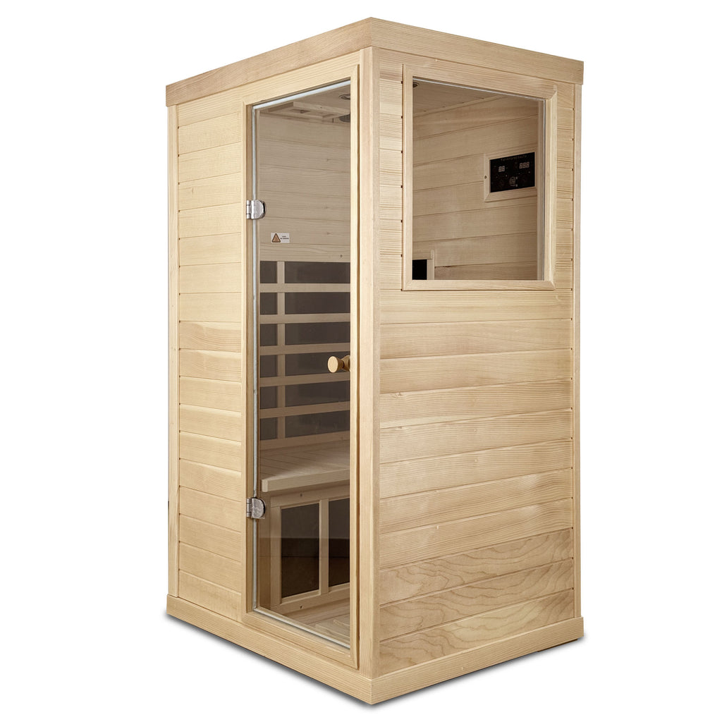 Canadian Hemlock Wood One Person Far Infrared Sauna
