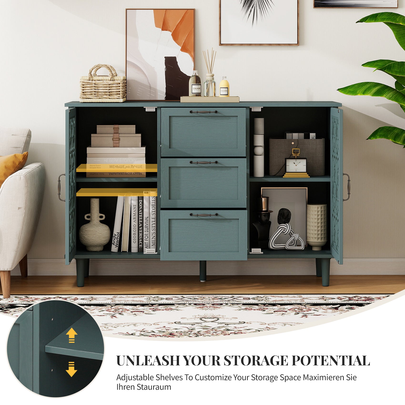 2 Door 3 Drawer Cabinet