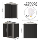 5.4x4.27 FT Outdoor Storage Shed with Hinge Door
