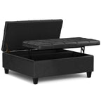 Harrison 40 Inch Wide Large Square Coffee Table Storage Ottoman