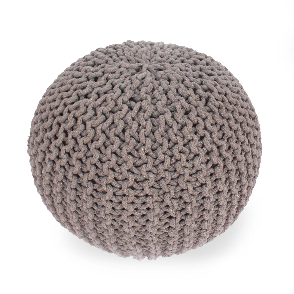 Moro Knitted Cotton 20 x 20 Round Pouf