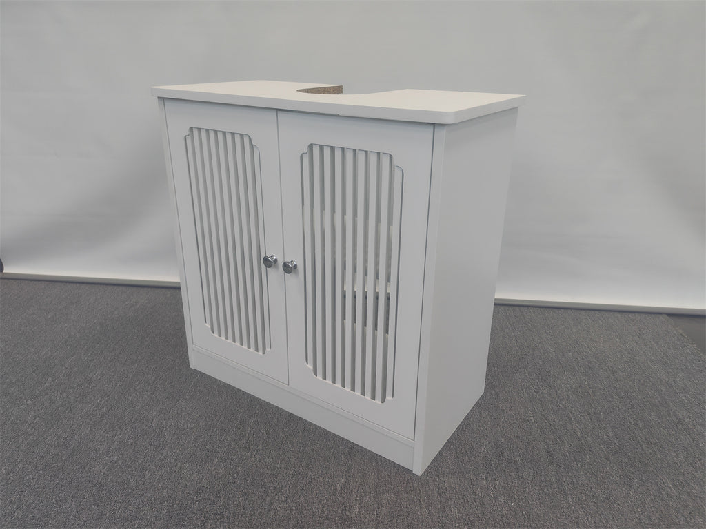 Louvered Double-Door Floor-Standing Bathroom Vanity
