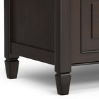 Connaught 30 Inch Wide Solid Wood Small Entryway Storage Bench