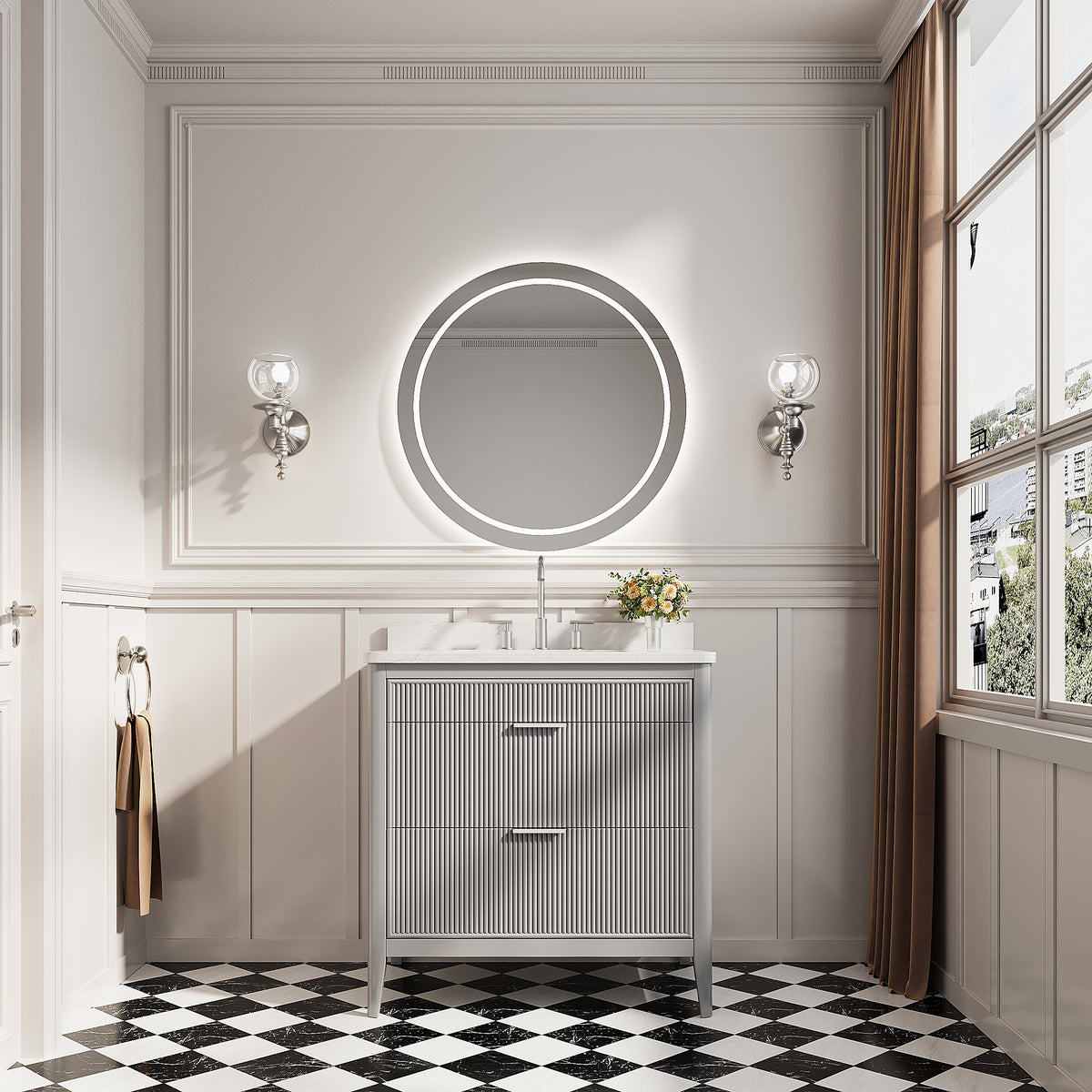 Fully Assembled 36" Bathroom Vanity