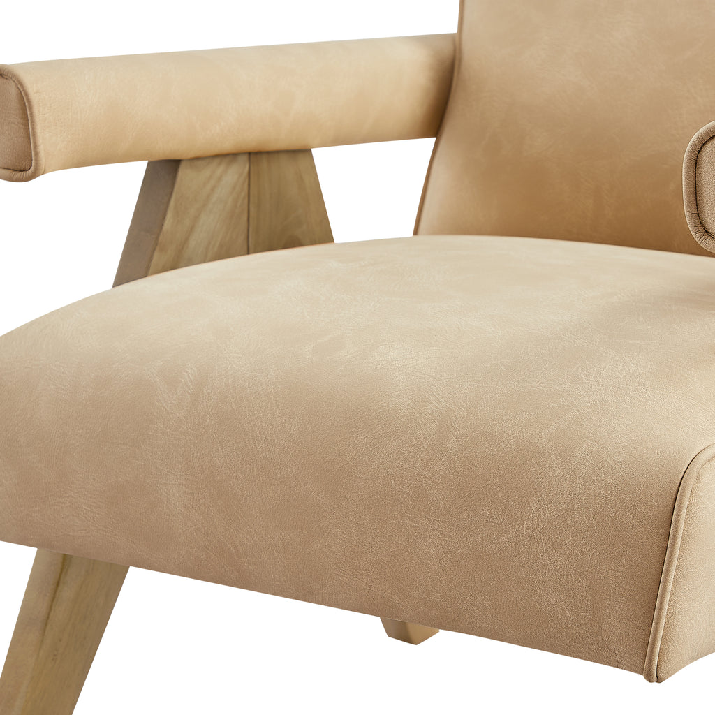 Nessi Modern Faux Leather Arm Chair