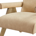Nessi Modern Faux Leather Arm Chair