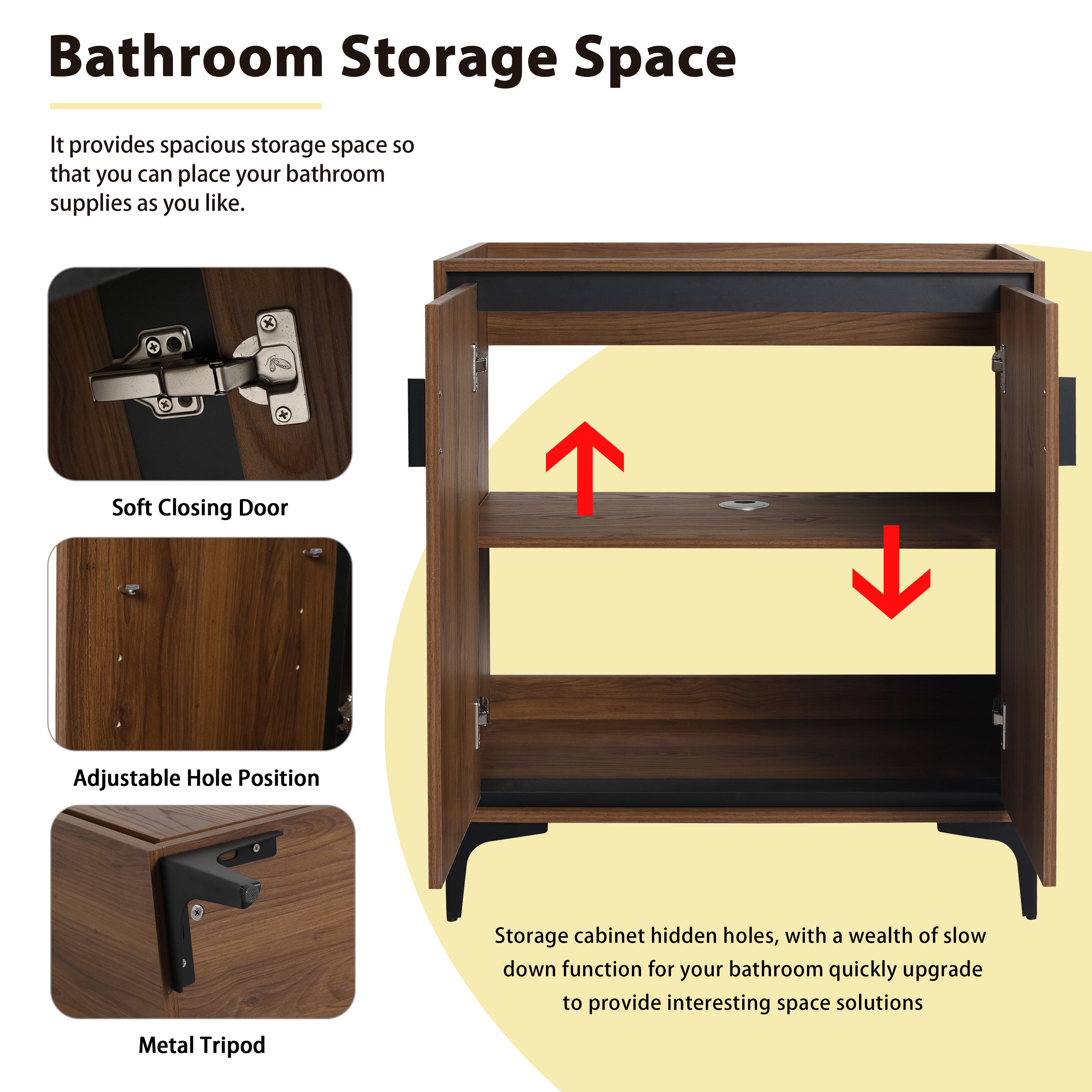 30" Bathroom Vanity with 2 Doors