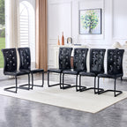 Set of 2 Retro Alligator Skin Upholstered Dining Chairs