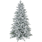 HOMCOM 6ft Snow Flocked Artificial Christmas Tree