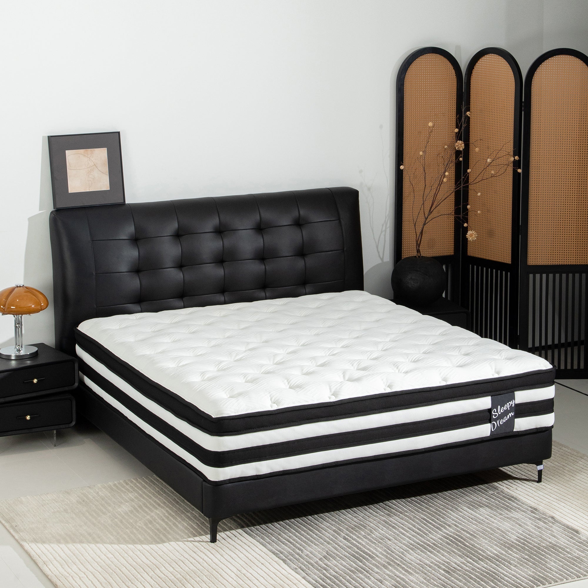 12 Inch Queen Size Hybrid Mattress with Memory Foam and Pocket Springs