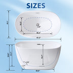 47" Acrylic Freestanding Bathtub