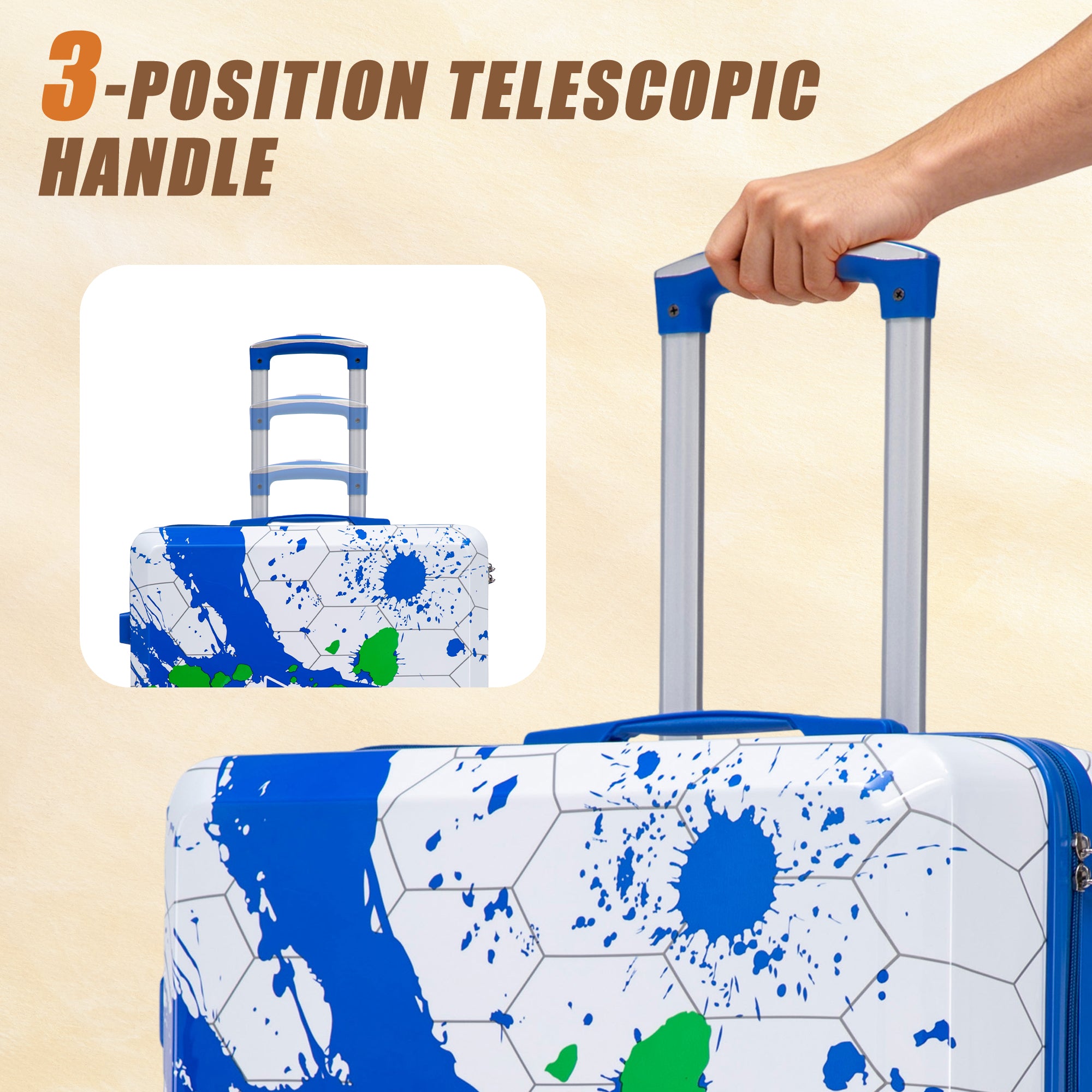 28 Inch PC Spinner Wheel Luggage, Carry On Suitcase