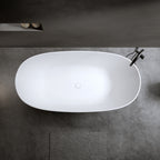 61'' Freestanding Bathtub - Resin Stone Soaking Bathtub