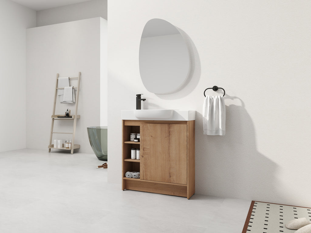 30'' Freestanding Bathroom Vanity with Ceramic Sink