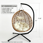 Foldable Hanging Egg Chair with Stand