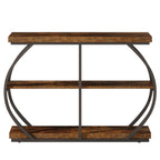 41.3" Industrial Console Table, 3-Tier Entryway Table with Arched Metal Frame