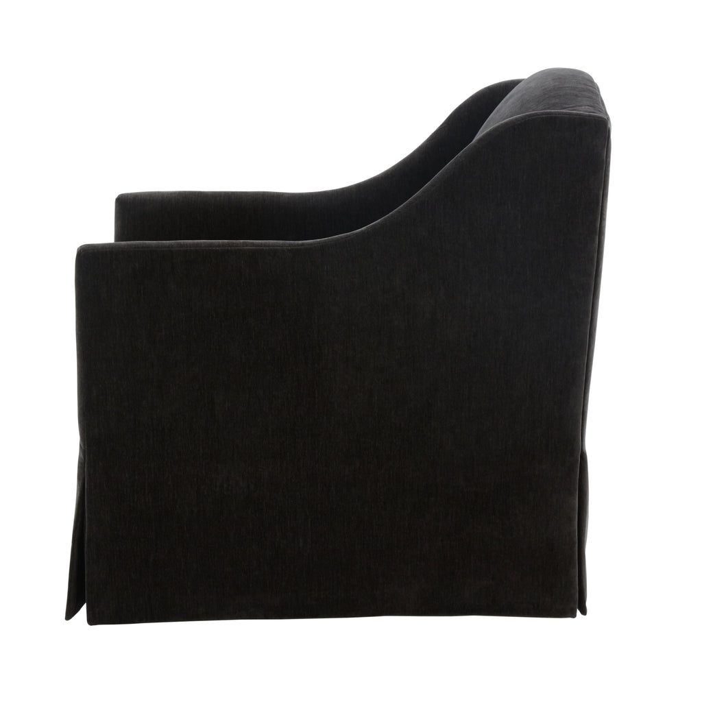 Luisa Skirted Swivel Accent Chair - Mink