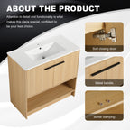 36" Bathroom Vanity with Ceramic Sink