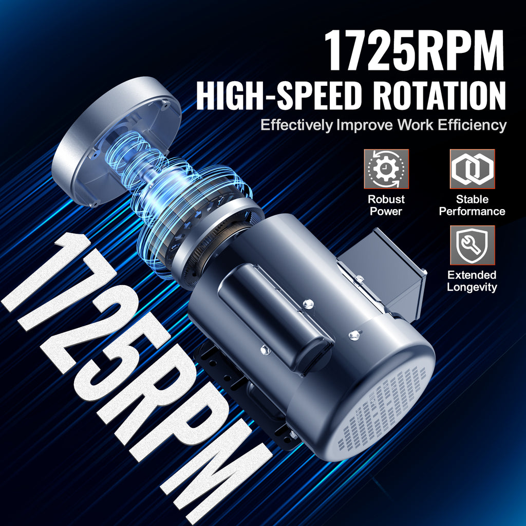 0.75HP Electric Motor 1725 RPM, AC 115V/230V