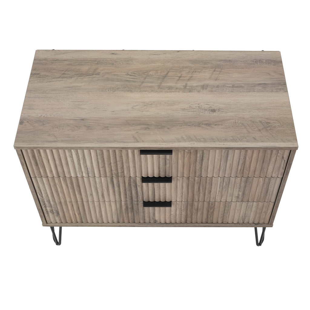 Dumbo 35" Fluted Dresser in Rustic