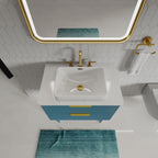 Elena 30" Striped Aquamarine Bathroom Vanity
