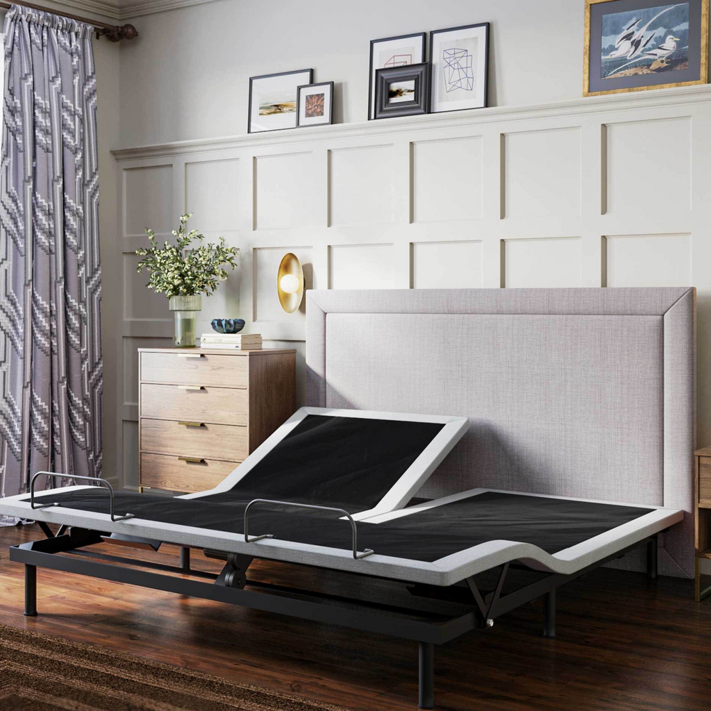 BTX4 Split Top King Adjustable Bed Base With Head and Foot Position Adjustment