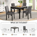 5-Piece Dining Table Set with 4 Chairs