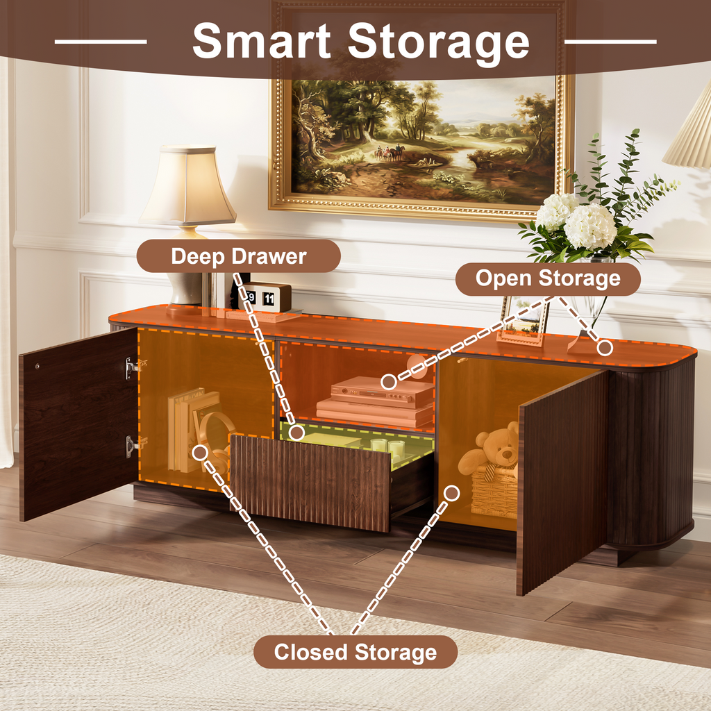 70-Inch Modern TV Stand for TVs Up to 80 Inches