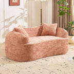 Pink Curved Two-Person Compress Sofa