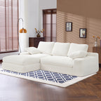 White Corduroy Compressed Sofa