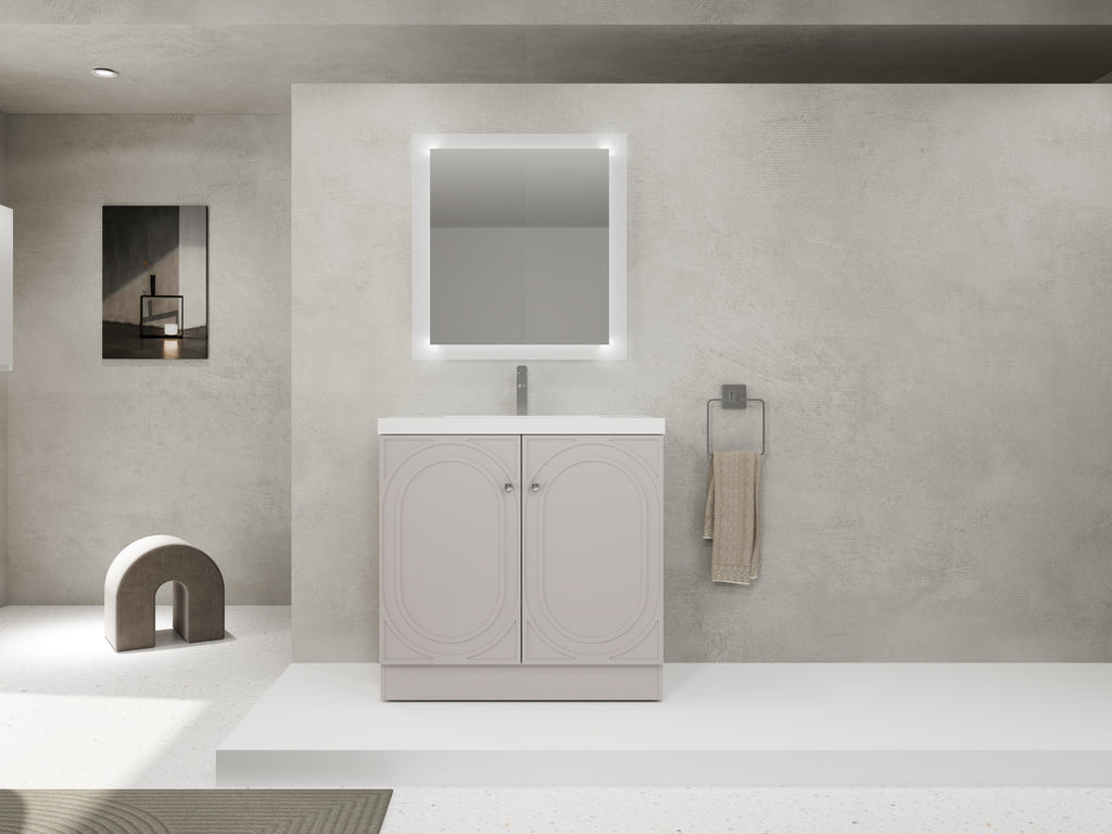 36" Freestanding Bathroom Vanity with Resin Sink