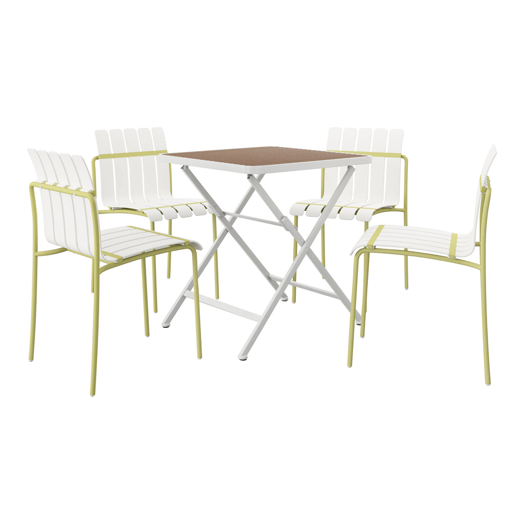 Summer 4-Pack Modern Striped Color Block Chairs Set