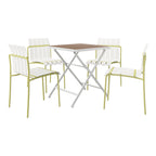 Summer 4-Pack Modern Striped Color Block Chairs Set